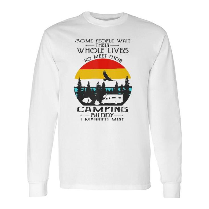 I Married My Camping Rv Buddy Vintage Husband Or Wife Tank Top Long Sleeve T-Shirt T-Shirt