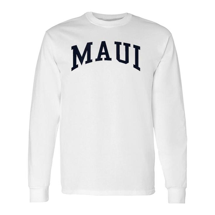 Maui Hawaii Vintage Style Travel Tank Top Long Sleeve T-Shirt T-Shirt