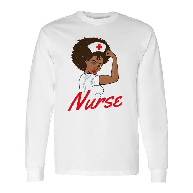 Melanin Black Nurse Clothing African American Long Sleeve T-Shirt T-Shirt