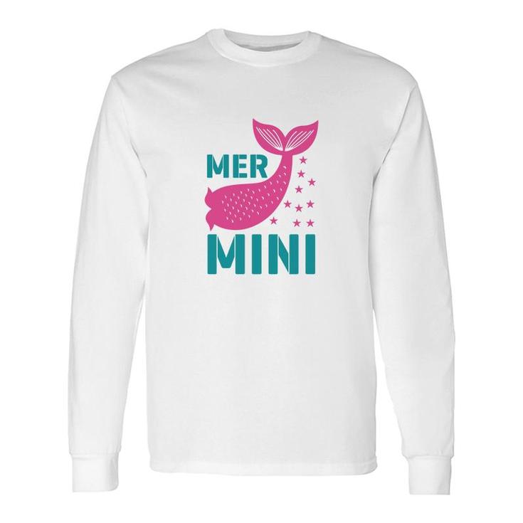 Mer Mini Mermaid Matching Cute Long Sleeve T-Shirt