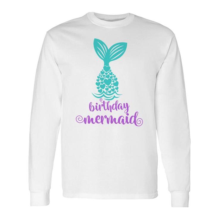 Mermaid Matching Birthday Mermaid Ocean Long Sleeve T-Shirt