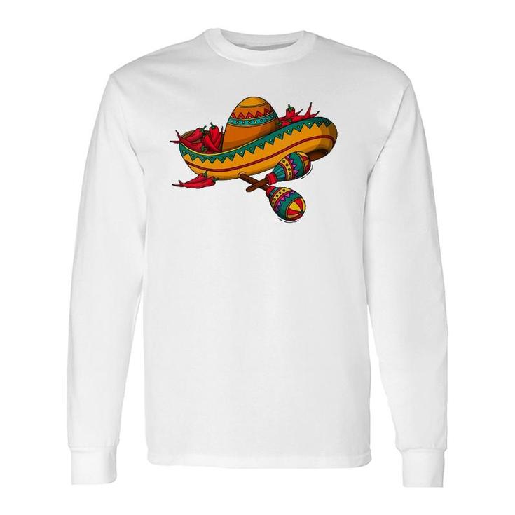 Mexican Latino Hispanic Chicano Sombrero Mexico Long Sleeve T-Shirt T-Shirt