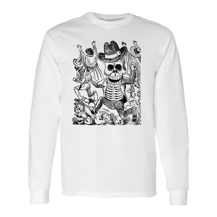 Mexico Day Of The Dead Art Dia De Los Muertos Long Sleeve T-Shirt T-Shirt