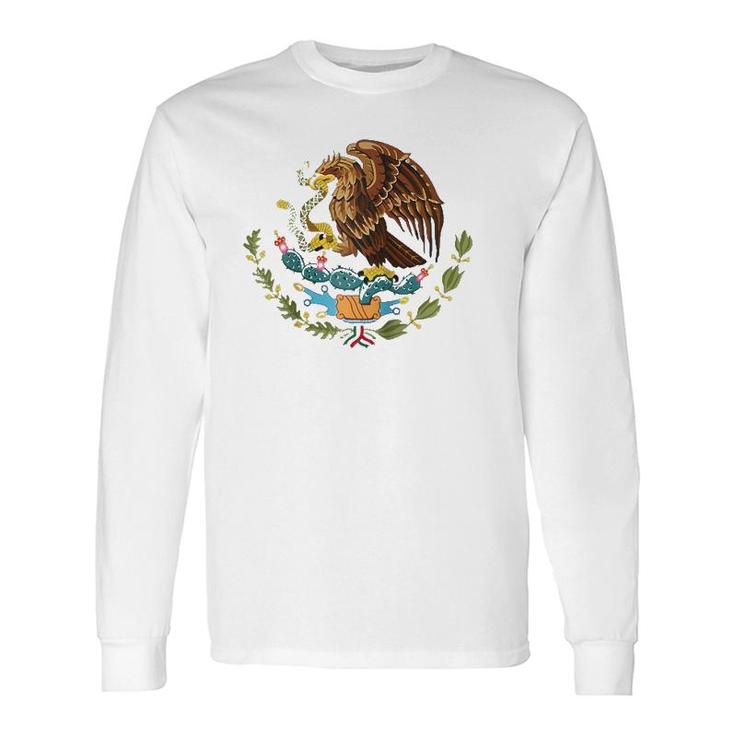 Mexico Independence Eagle Snake Cartoon Mexican Raglan Baseball Tee Long Sleeve T-Shirt T-Shirt