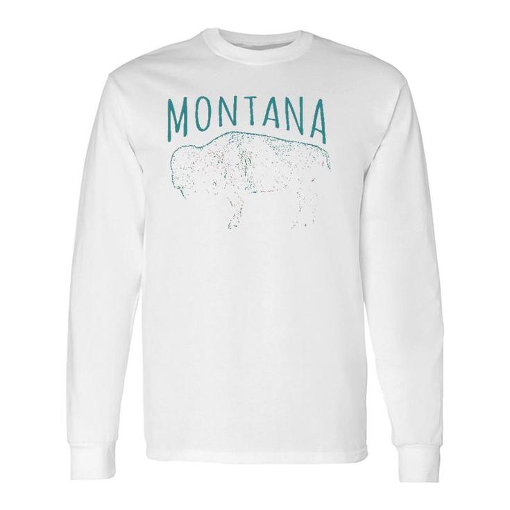 Montana Bison States Of Montana Long Sleeve T-Shirt