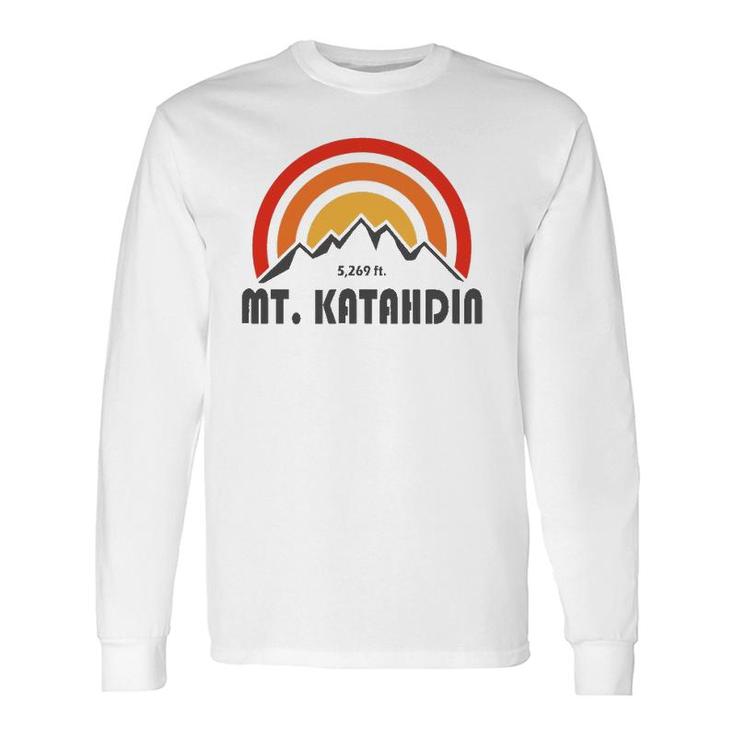 Mt Katahdin Maine Vintage Long Sleeve T-Shirt T-Shirt