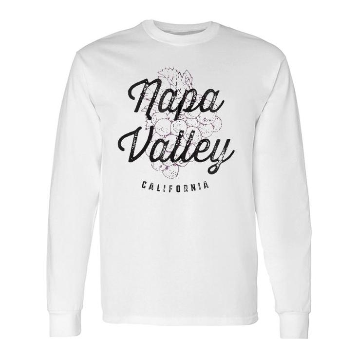 Napa Valley California Wine Country Vintage Tee Zip Long Sleeve T-Shirt T-Shirt