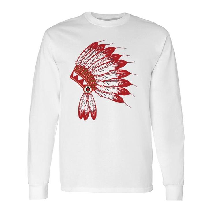 Native American Headdress Tribes Native Indian Long Sleeve T-Shirt T-Shirt