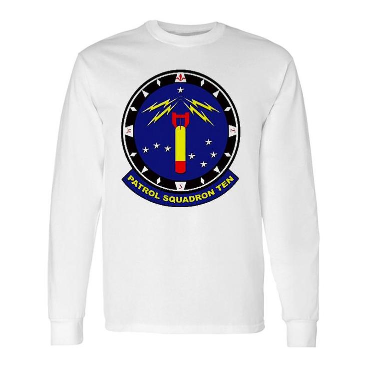 Navy Patrol Squadron 10 Vp-10 Patch Image Insignia Long Sleeve T-Shirt T-Shirt