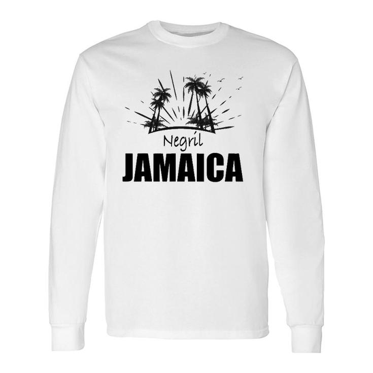 Negril Jamaica Souvenir For Spring Break Long Sleeve T-Shirt