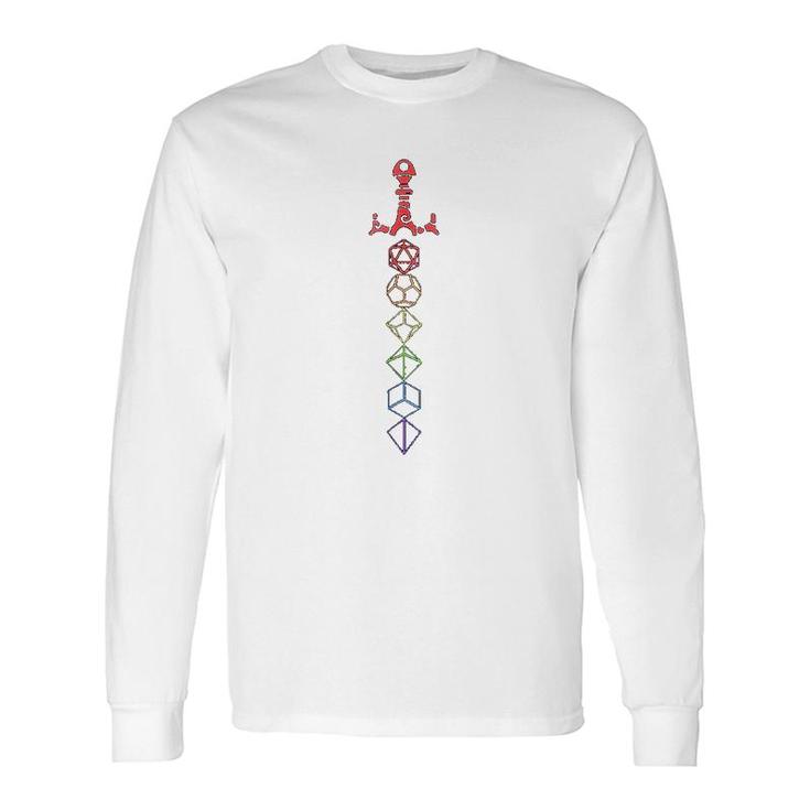Nerdy Dice Set Collector Lgbt Pride Long Sleeve T-Shirt