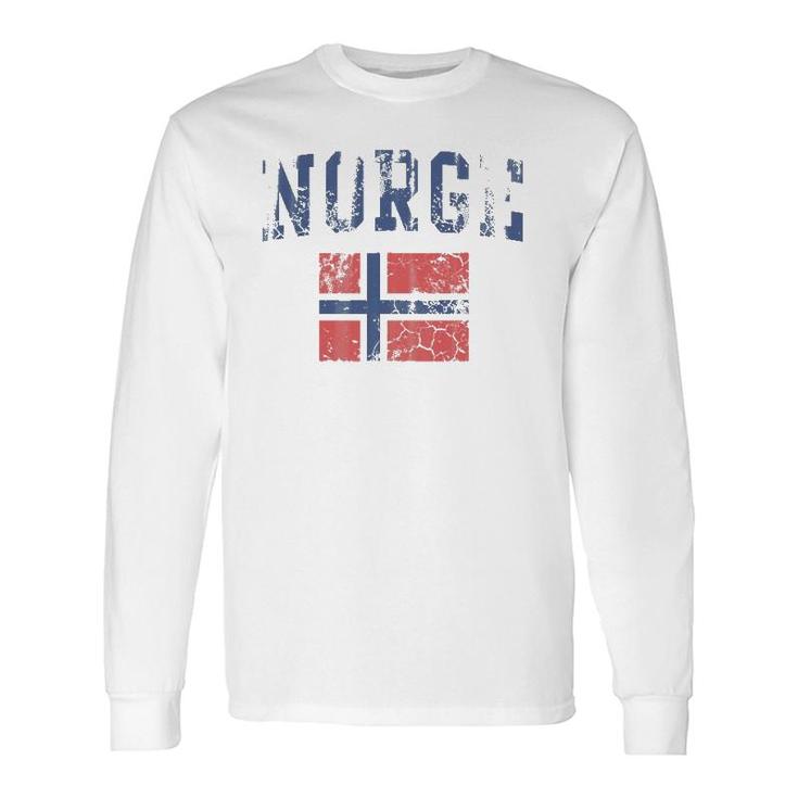 Norge Flag Norway Norwegian Home Love Long Sleeve T-Shirt