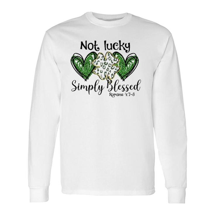 Not Lucky Just Blessed Leopard Shamrock St Patrick Day Irish Premium Long Sleeve T-Shirt T-Shirt