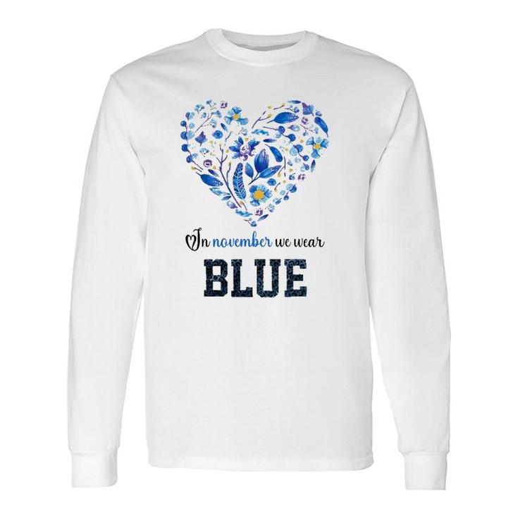 In November We Wear Blue Plant Heart Long Sleeve T-Shirt T-Shirt