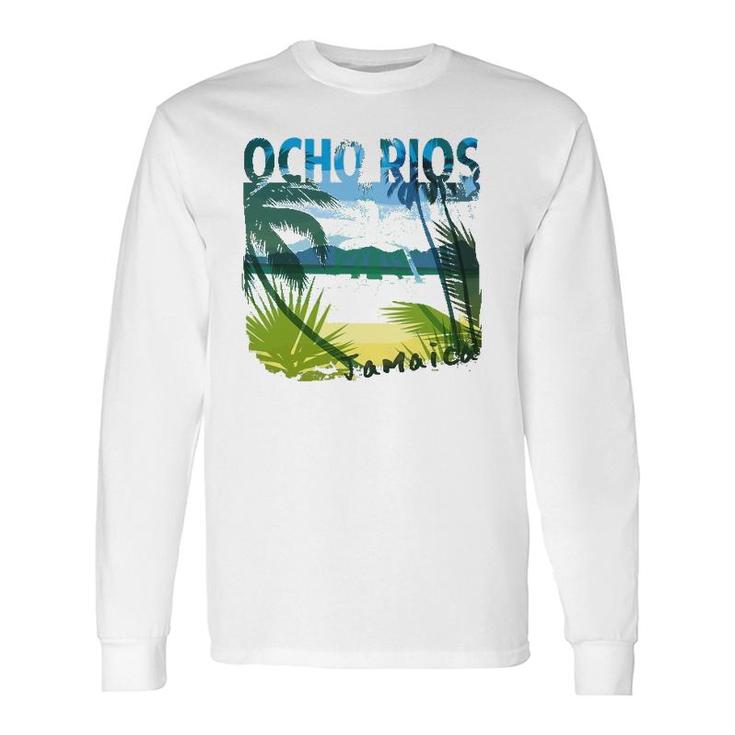 Ocho Rios Jamaica Beach Summer Matching Palms Tree Long Sleeve T-Shirt T-Shirt