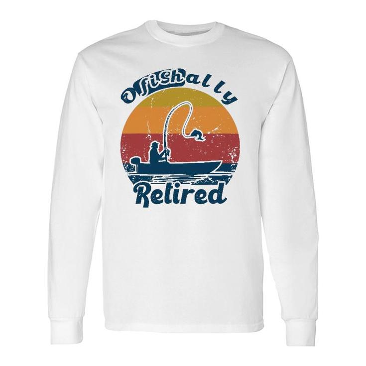 Ofishally Retired 2021 Vintage Retirement Fishing Long Sleeve T-Shirt T-Shirt