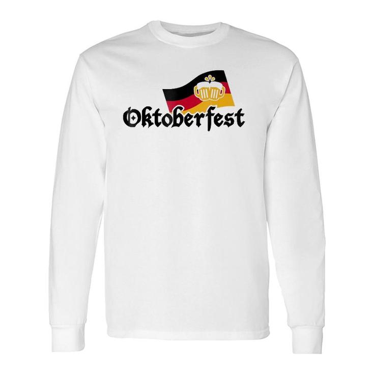 Oktoberfest Germany Flag Vintage Long Sleeve T-Shirt T-Shirt