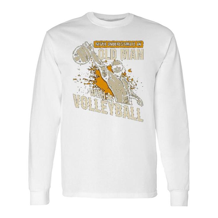 Old Man With Volleyball Long Sleeve T-Shirt T-Shirt