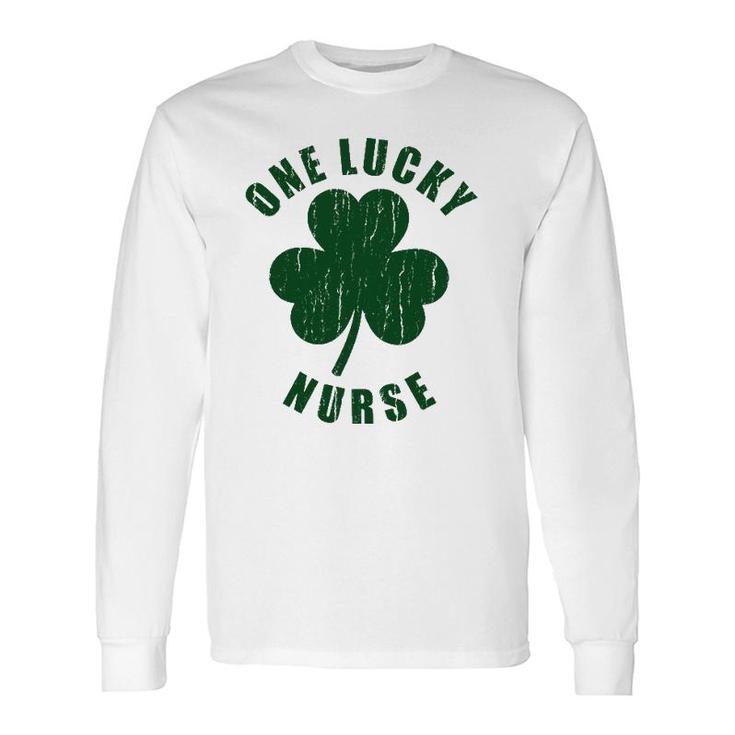 One Lucky Nurse Clover Happy St Patrick's Day Long Sleeve T-Shirt T-Shirt