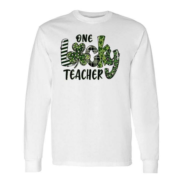 One Lucky Teacher School Teachers St Patricks Day Long Sleeve T-Shirt T-Shirt