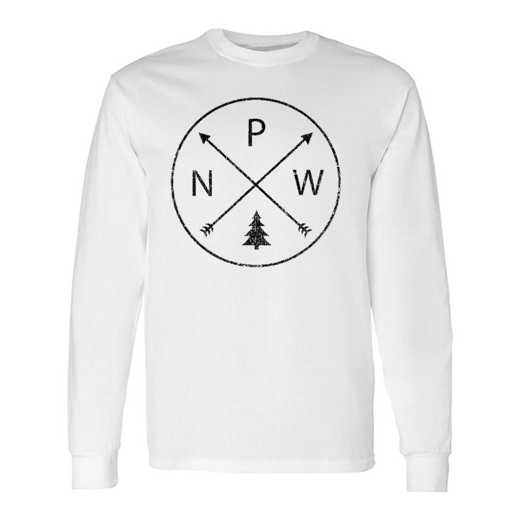 Pacific Northwest Arrows Pine Tree Pnw Long Sleeve T-Shirt T-Shirt