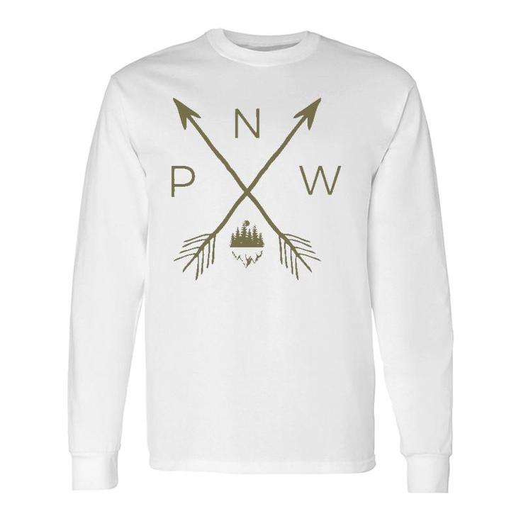 Pacific Northwest Mountain Cool Pnw Pacific Northwest Long Sleeve T-Shirt T-Shirt