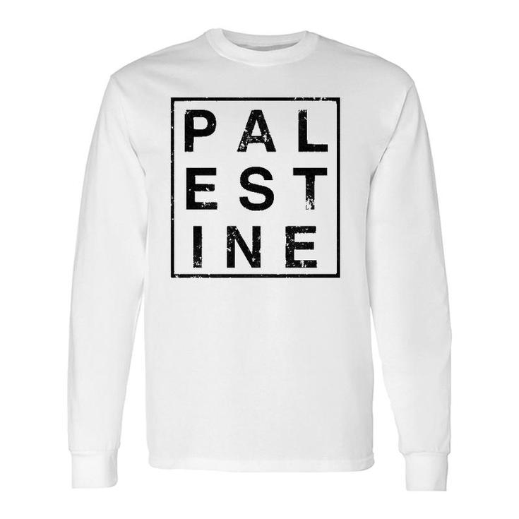 Palestine Distressed Halloween Christmas Cool Long Sleeve T-Shirt T-Shirt