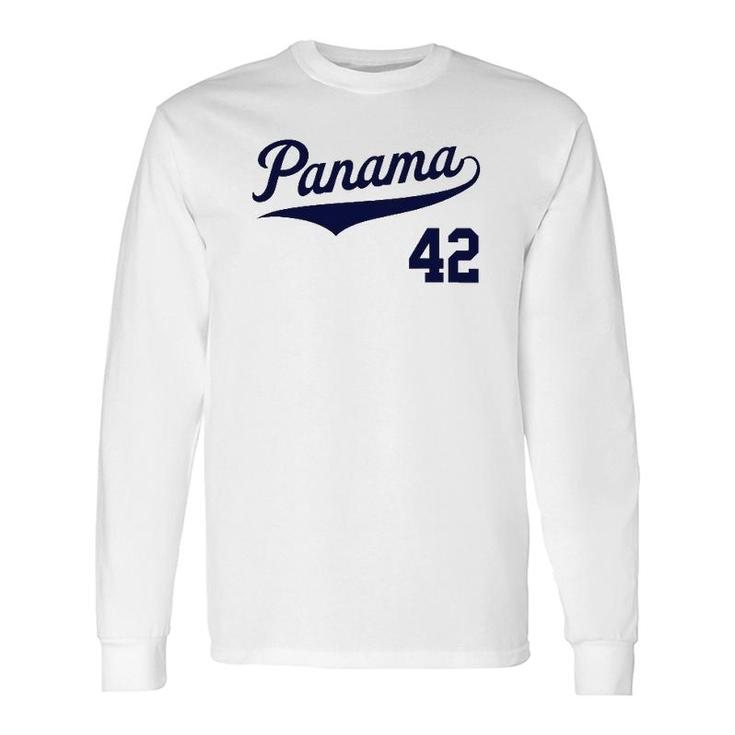 Panama Baseball Soccer Jersey Futbol Beisbol 42 Ver2 Long Sleeve T-Shirt T-Shirt