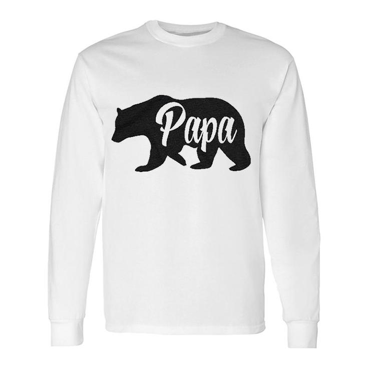 Papa Bear For Birthday Long Sleeve T-Shirt