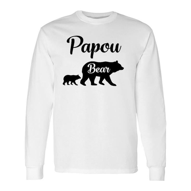 Papou Bear Grandfather Grandpa Long Sleeve T-Shirt T-Shirt
