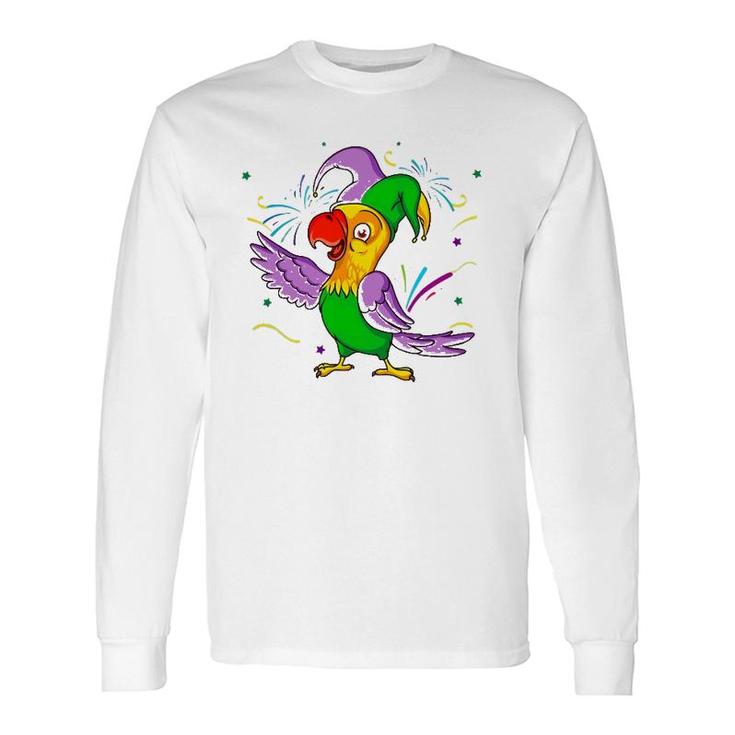 Parrot Mardi Gras Carnival Parade Bird Lover Costume Long Sleeve T-Shirt