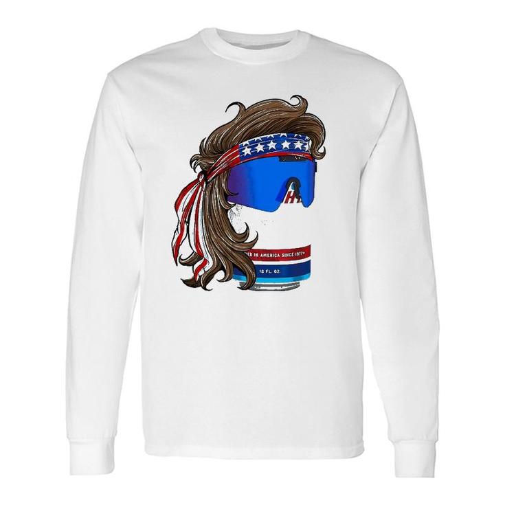 Patriotic Mullet Beer Graphic Tee 4Th Of July Summer Long Sleeve T-Shirt T-Shirt