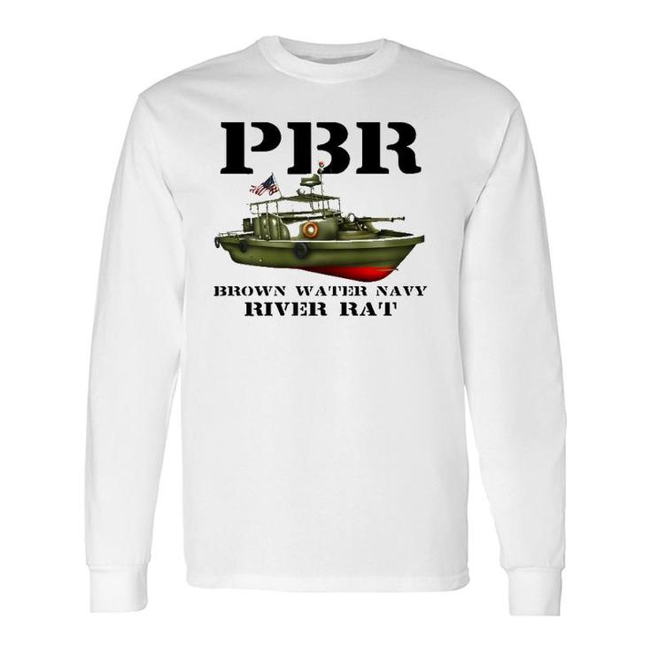 Pbr Brown Water Navy Long Sleeve T-Shirt T-Shirt