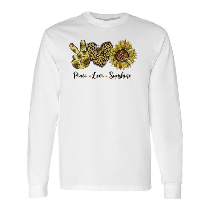 Peace Love Sunshine Sunflower Hippie Sunflower Lover Long Sleeve T-Shirt T-Shirt