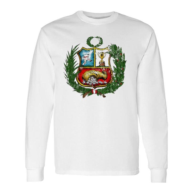 Peruvian Soccer Team Vintage Jersey Coat Of Arms Long Sleeve T-Shirt T-Shirt