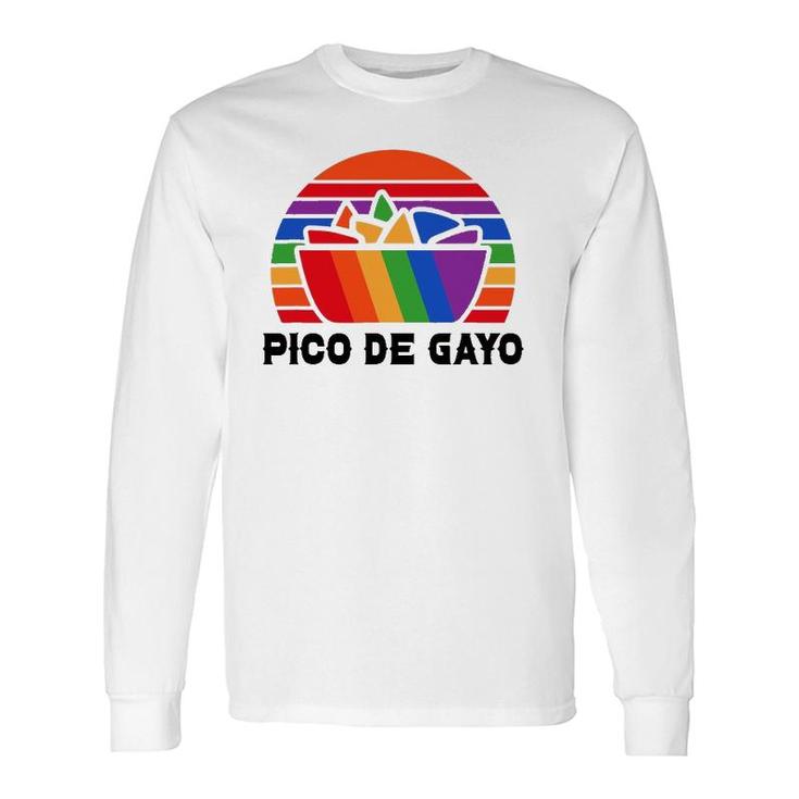 Pico De Gayo Gay Lesbian Pride Rainbow Mexican Food Long Sleeve T-Shirt T-Shirt