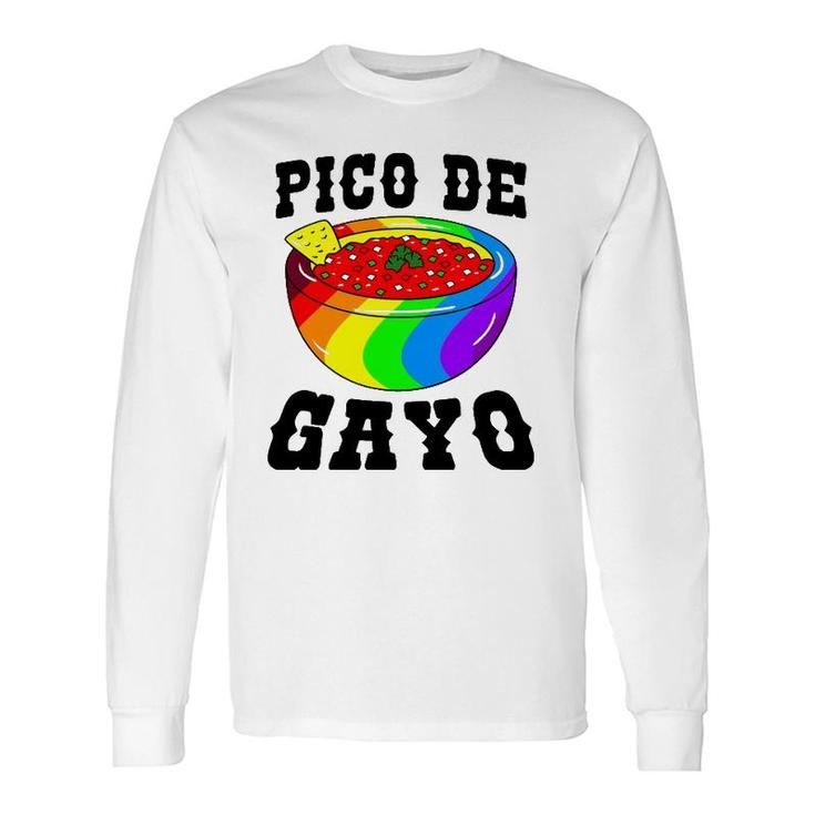 Pico De Gayo Rainbow Lgbt Gay Pride Flag Salsa Long Sleeve T-Shirt T-Shirt