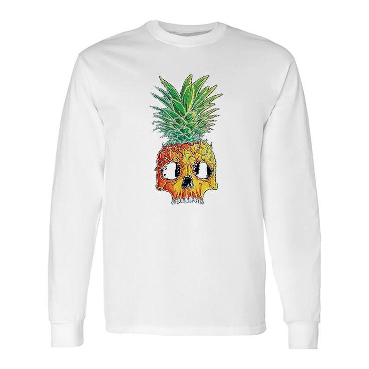 Pineapple Skull Aloha Beaches Hawaiian Hawaii Goth Long Sleeve T-Shirt T-Shirt