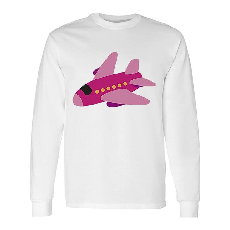 Pink Airplane Pilot Long Sleeve T-Shirt T-Shirt