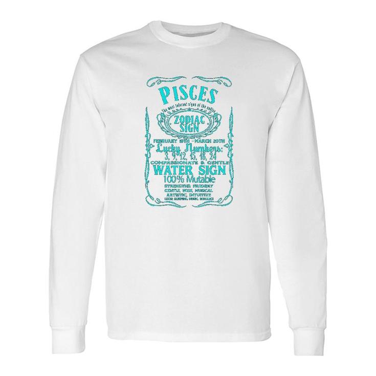 Pisces Horoscope Astrology Long Sleeve T-Shirt T-Shirt