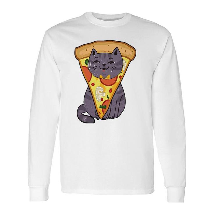 Pizza Cat Foodie Pet Lover Long Sleeve T-Shirt T-Shirt