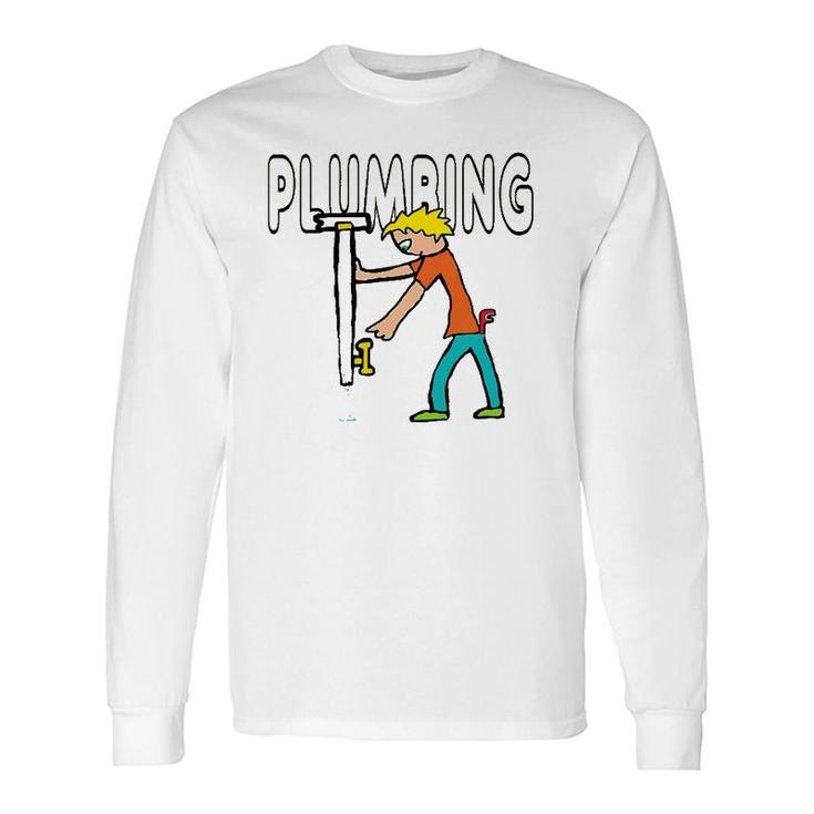 Plumber Plumbing Plumber Worker Long Sleeve T-Shirt T-Shirt