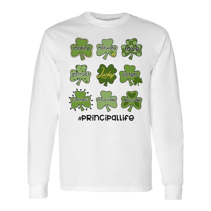 Principal Lucky Shamrock Patricks Day Long Sleeve T-Shirt T-Shirt