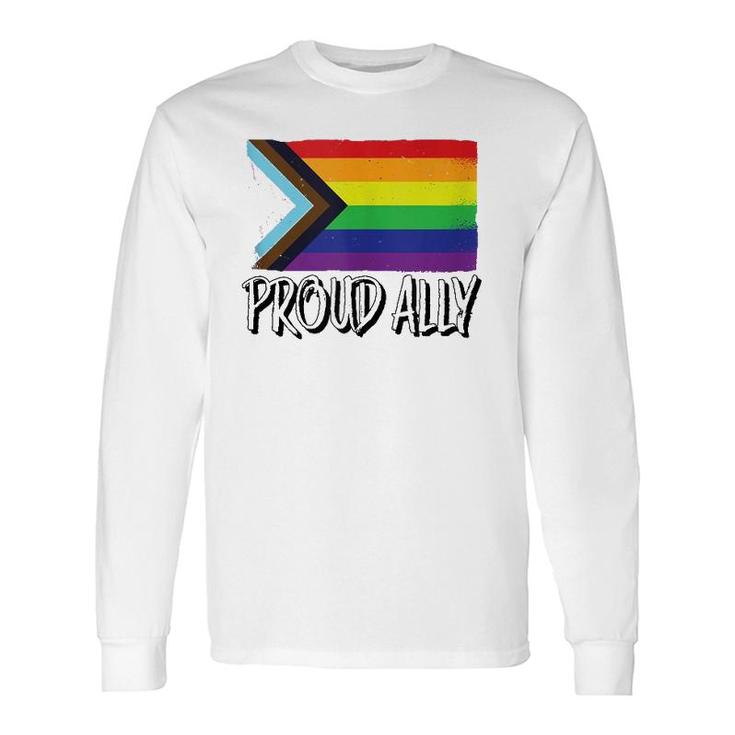 Proud Ally Pride Month Lgbtq Black Pride Flag Long Sleeve T-Shirt T-Shirt