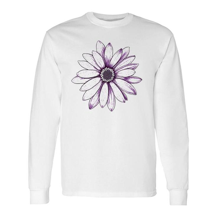 Purple Daisy Flower Lovers Long Sleeve T-Shirt T-Shirt