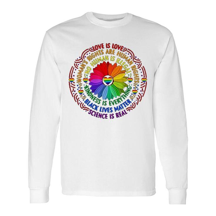 Rainbow Science Lgbt Pride Flower Long Sleeve T-Shirt T-Shirt