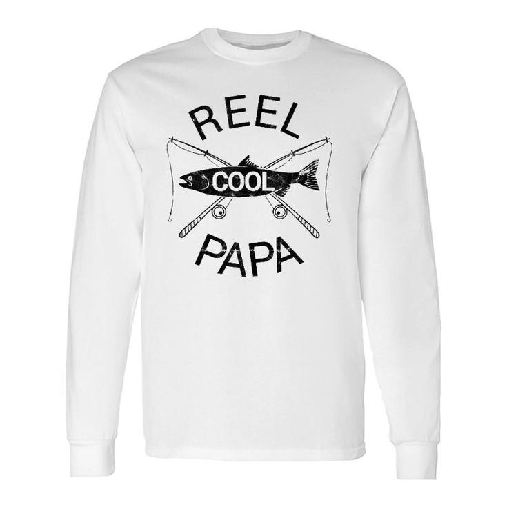 Reel Cool Papa Father's Day Fishing Grandpa Dad Long Sleeve T-Shirt T-Shirt