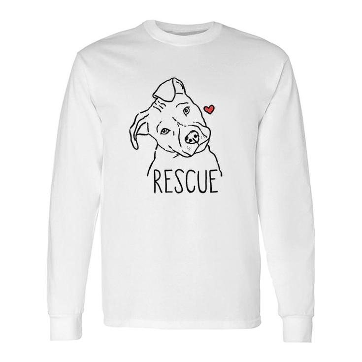 Rescue Dog Pitbull Rescue Mom Adopt Dont Shop Long Sleeve T-Shirt