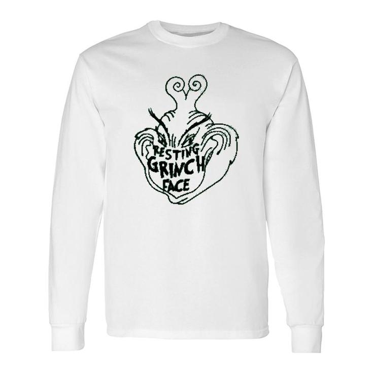 Resting Grinch Face Long Sleeve T-Shirt