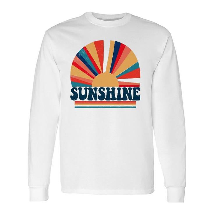 Retro 70S Style Hippie Sunshine Vintage Peace & Love Long Sleeve T-Shirt T-Shirt